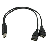 Adaptador Usb 2.0 Y Adaptador Macho A 2 Jack Hembra Doble Y