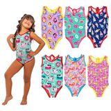 Body Maiô Uv 50+ Infantil Menina Bebê Moda Praia Gatinho