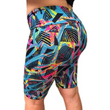 3 Bermudas Ciclista Feminina Fitness Estampada P À Plus Size