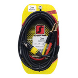 Cable Plástico 2 Plug 6.3 A Canon Hembra 3 Metros Solcor 