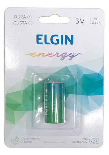 Bateria Pilha 3v Cr123a Elgin Sensor Infravermelho Flash
