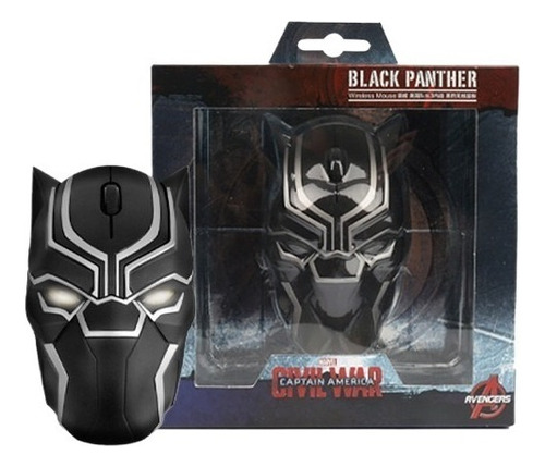 Ratón 3d Marvel Mk46 Avengers Iron Man Wakanda Black Panther