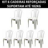 Kit 6 Cadeiras Plástica Branca Resistente P/igreja E Eventos