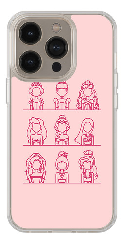 Funda Transparente Para iPhone  Princesas Ilustraciones!!