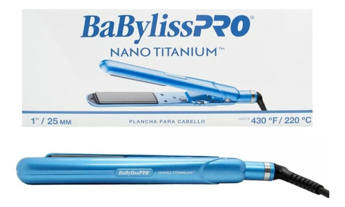 Planchita De Pelo Babylisspro Nano Titanium 9555 Azul 240v