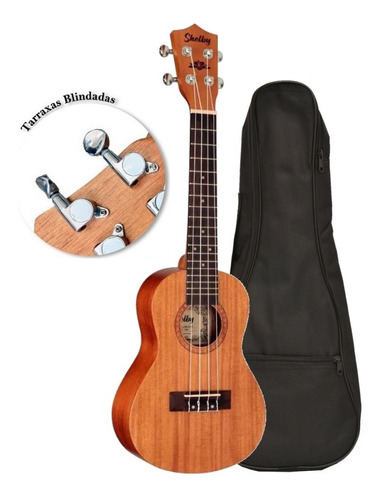 Ukulele Soprano Shelby By Eagle Su21 Mogno Su21m + Capa