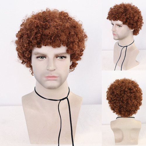 Peluca Afro De Cabello Ondulado Estilo Disco