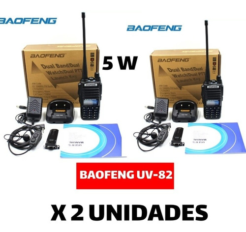 Radio De Comunicación Baofeng Uv82 X 2 Unidades 