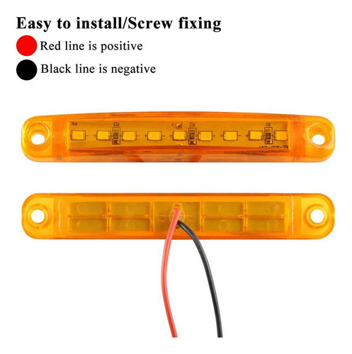 Luz Lateral De Señal For Camión De 9 Led, 10 Piezas