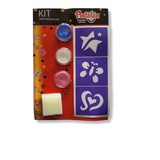 Kit Maquillaje Acua Infantil Esponja Glitter Pincel Stencil