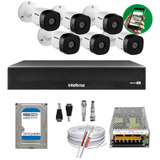 Kit 6 Câmeras Intelbras 1120b Hd Dvr Mhdx 16 Canais Cor Branco