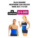 Faja Ancha De Neoprene Ajustable Reductora 28 Cm X 115 Cm 