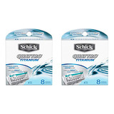 Recambios De Cuchillas De Afeitar Schick Quattro Titanium Pa