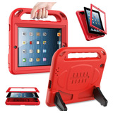 Funda iPad 2, 3, 4 Antigolpes, Con Función Atril/rojo