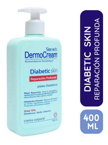  Crema Corporal Dermocream Diabetic Skin Simond's 400 Ml.