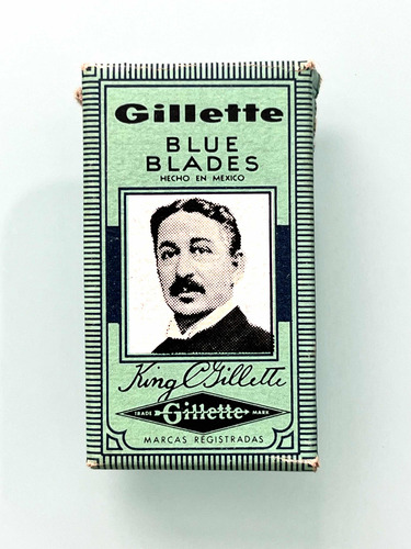 Navajas Vintage De King Gillette Blue Blades Con 3 Piezas