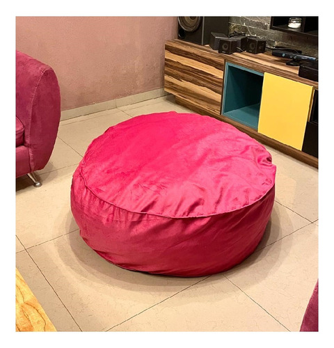 Sillon Puff Redondo Fiaca 100x40 Cm Fucsia F022