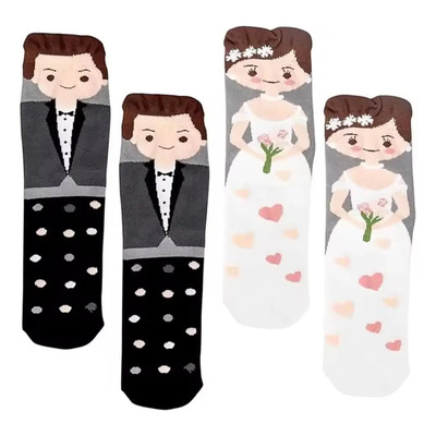 Calcetines Para Boda Novio Y Novia Calcetas Para Boda 2pares | Meses sin interés