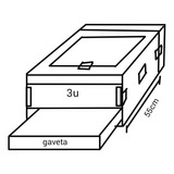 Case Rack Vs + 3u + Gaveta Profundidade Util 40cm.