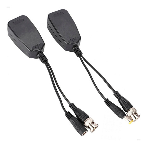 08 Pares Power Video Balun Alimentação Conector Rj45 P/ Bnc