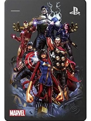 Disco Duro Externo Seagate 2tb Marvel Avengers Ps4 Negro 