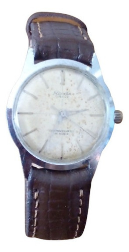 Antiguo Reloj Pulsera Nivada Discus Compensamatic 17 Jewuels