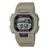 Reloj Casio Digital W-737hx Original Para Caballero E-watch Color De La Correa Beige