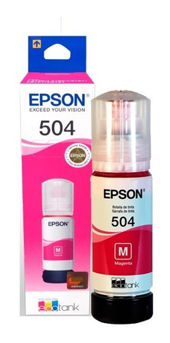 Botella De Tinta Epson T504 Original T504320 Magenta