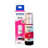 Botella De Tinta Epson T504 Original T504320 Magenta