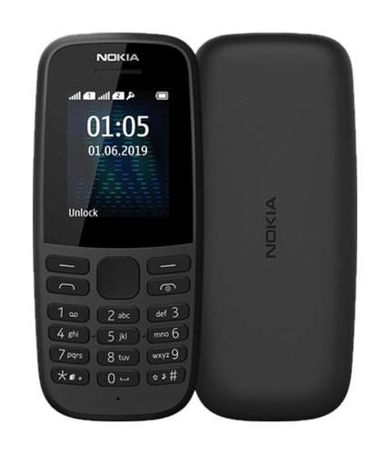 Nokia 105 (2019) Dual Sim 4 Mb Preto 4 Mb Ram