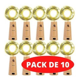 Pack De 10 Corchos Led Tipo Hada/luz Calida Para 10 Botellas