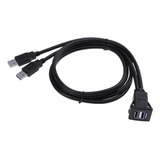 2 Puertos Usb 3.0 Macho A Hembra Para Coche Empotrado Extens