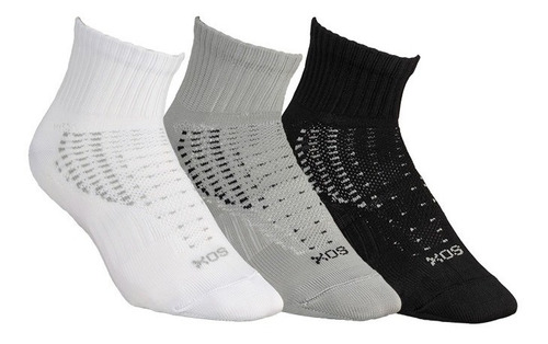 Medias Sox ® Caña Corta Pack X3 Unisex Running Ciclismo 