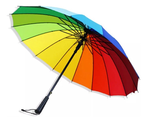 Paraguas Sombrilla Protección Uv Automático Arcoiris Pride