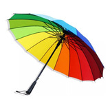 Paraguas Sombrilla Protección Uv Automático Arcoiris Pride