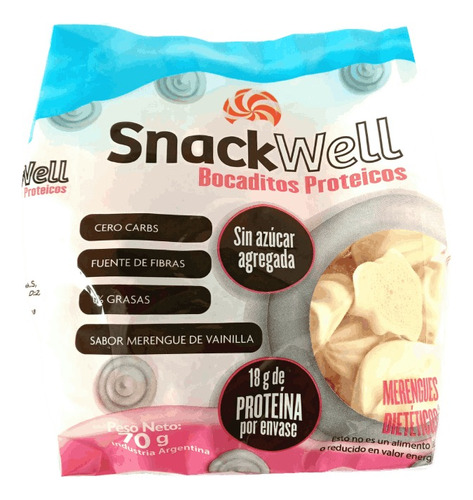 Merengue Proteicos Snackwell Sin Azúcar Apto Keto 70g 