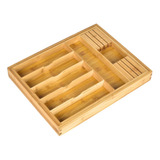 Utensilios De Bambú Organizador De Cajones Extensible Para