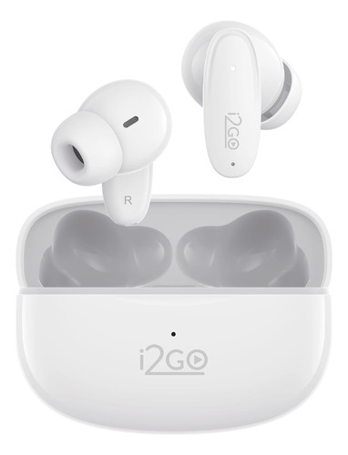 Fone De Ouvido Sem Fio Air Buds Go 2.0 I2go Até 48h Bateria Cor Branco