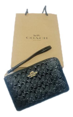 Cartera Monedero Coach Muñequera Coach Original Con Cierre