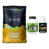 Sustrato Vitaflor Lightmix 50lt Con Amazonia Oro Negro 100ml