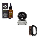 Kit Barbería: Aceite Para Barba + Bálsamo  + Cepillo