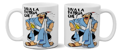 Taza De Cerámica  Patoruzu Vintage Viva La Patria Exclusiva