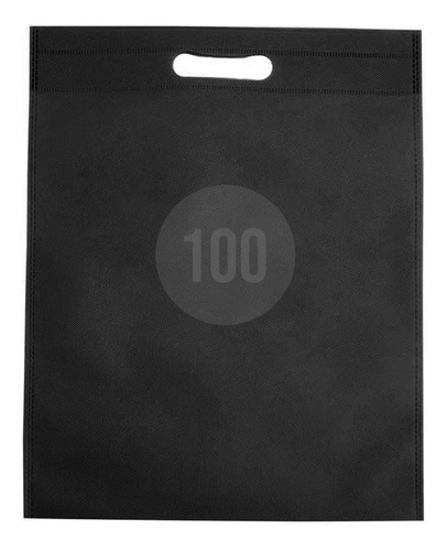 100 Bolsas Tnt De Genero 25x13 Reciclable Negro 40grs