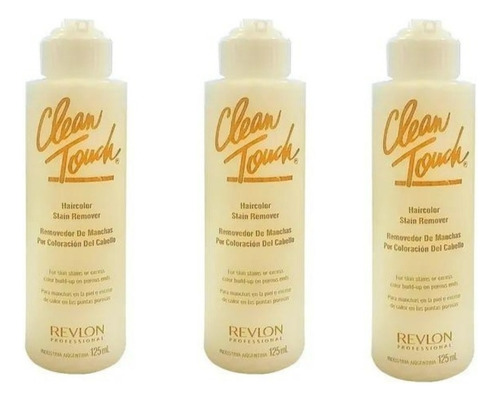 Clean Touch Revlon X 3 Botellas - Removedor De Manchas 125ml Peluqueria