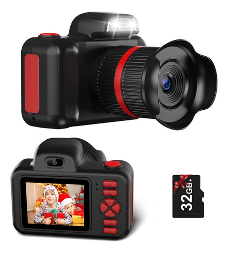 Cámara Réflex Digital Para Niños 1080p Fhd Video Tarjeta 32g