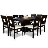 Comedor Minimalista Mod Madrid 8 Sillas Moderno