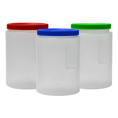 3 Contenedores Bote Recipiente Para Alimentos Cubasa 3.3l Color Azul