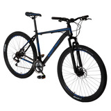Bicicleta Mtb Overtech R29 Acero 21v Freno A Disco Pp Color Negro/azul/azul Tamaño Del Cuadro S
