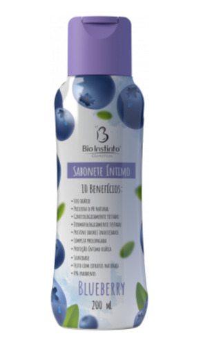 Sabonete Íntimo Blue Berry 10 Benefícios 200ml Bio Instinto