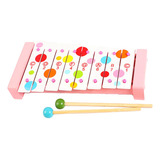 Nota Glockenspiel Instrumento Musical Rosa 24x11x4cm